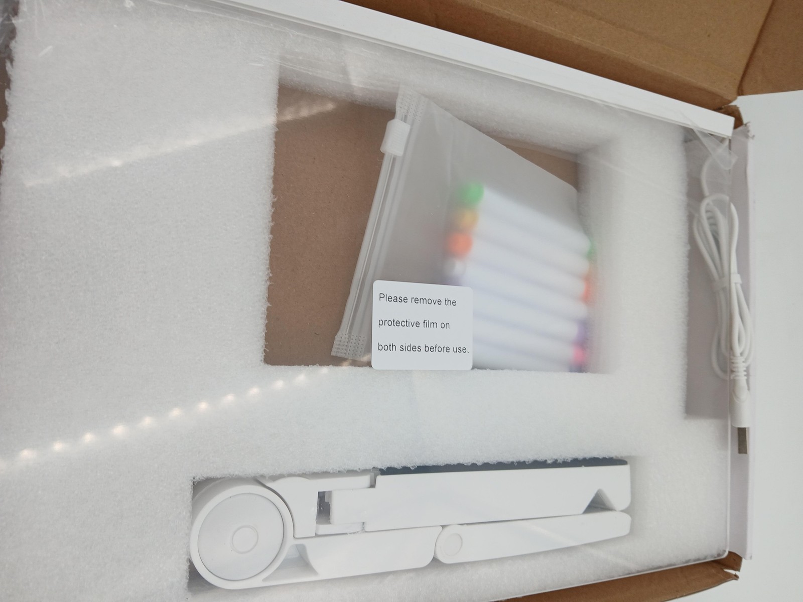 Illuminated Writing Tablet 11.8in x 7.87in LED Drawing Board Stand Markers USB