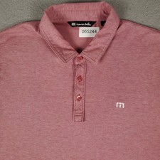 Travis Mathew Polo Shirt Mens Size XL Red Golf Casual Short Sleeve