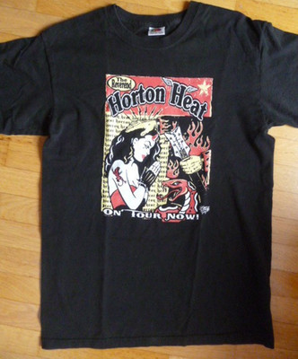 T-Shirt Gr.S FRUIT of the LOOM schwarz mit Motiv Reverend Horton Heat