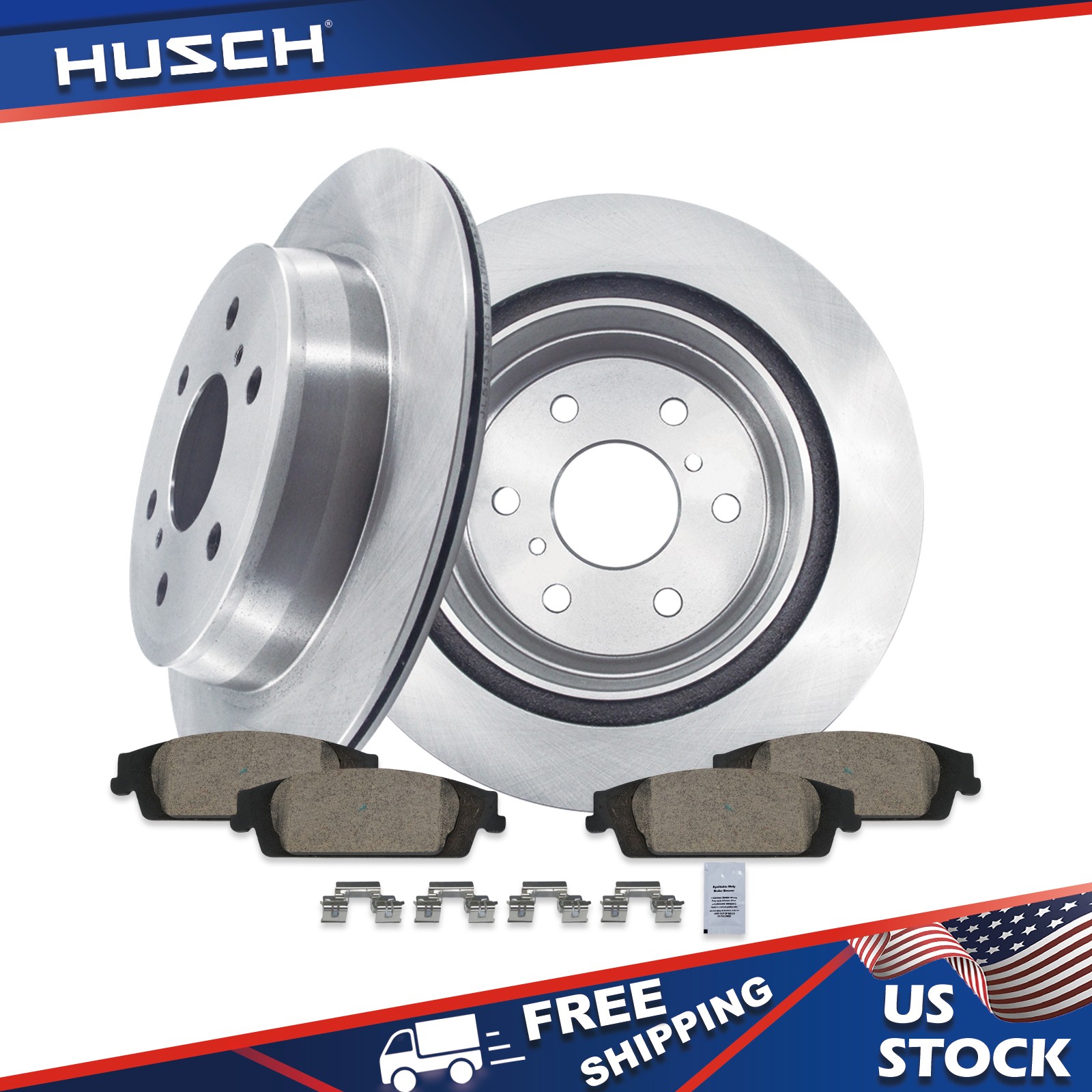 Rear Brake Rotor Ceramic Pads for Chevrolet Silverado 1500/Silverado 1500 LD