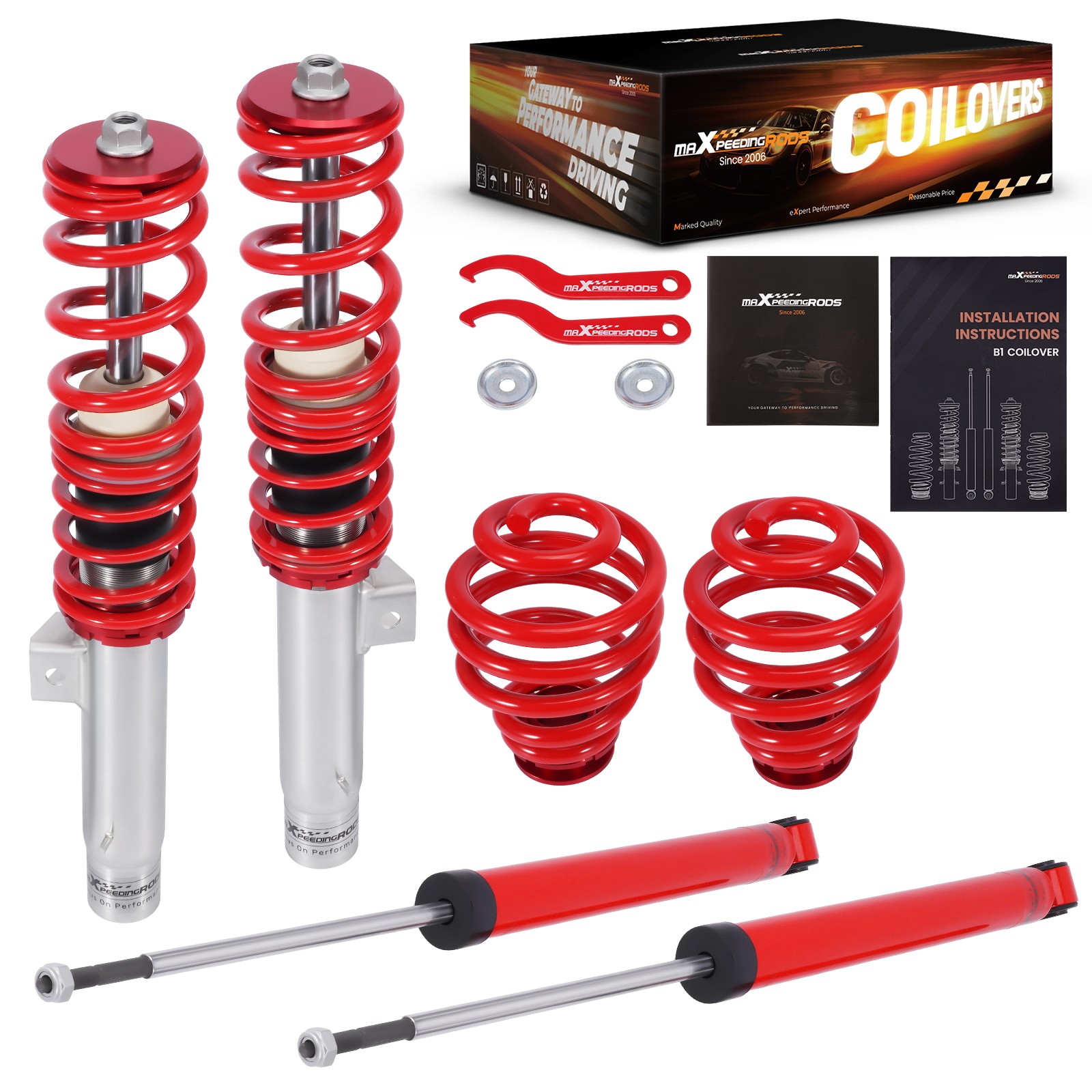 Height Adjust Coilovers For BMW 3 Series E46 Estate Touring 2WD 1999-2005