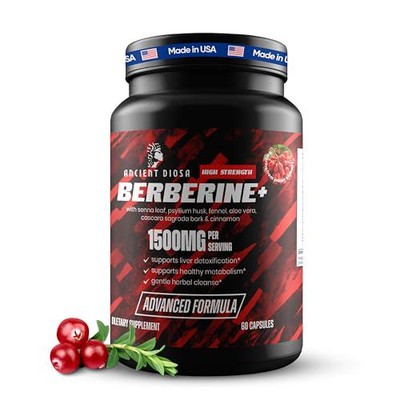 ANCIENT DIOSA Berberine Supplement, 60 Capsules 30-Day Supply - Berberine with -