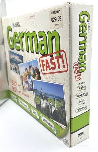 Instant Immersion German Fast 4 Ways To Learn Audio, Workbook, DVD, Software New - Picture 3 of 3