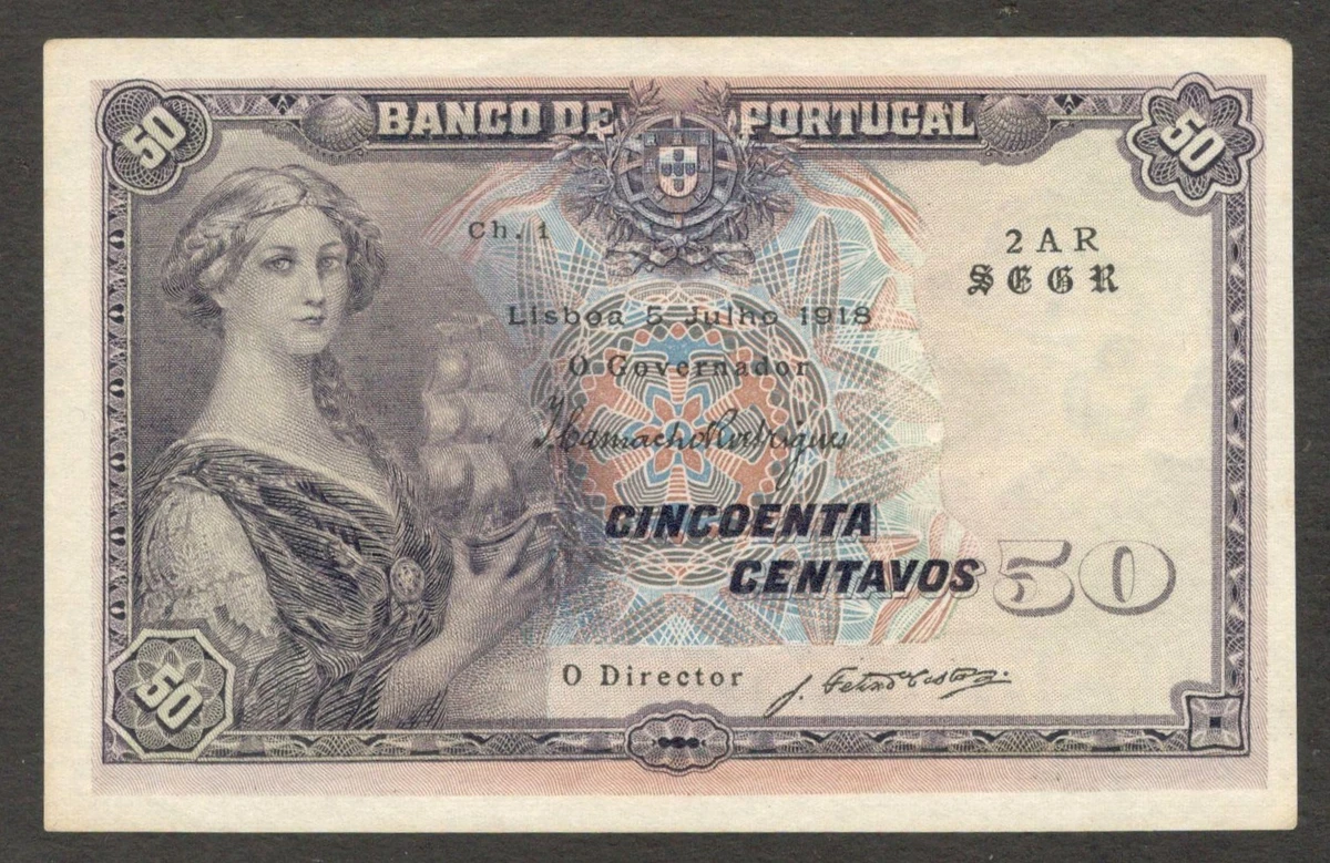 Preços baixos em Cédulas de 1918 Ano Nota Português | eBay