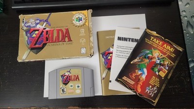 Vintage The Legend Of Zelda Ocarina Of Time CE N64 CIB Tested Box manual inserts