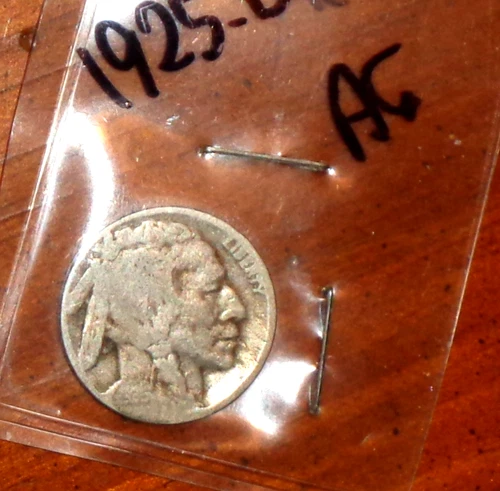 1925-D  BUFFALO (INDIAN HEAD) NICKEL – GRADES “ABOUT GOOD”