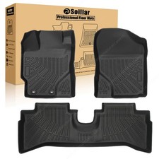 New For 2014 2015 Toyota Prius C Tpe Front 2nd Row Floor Mats Liners Black 3d