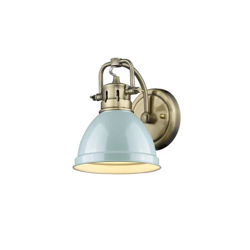 Golden Duncan 7" Bathroom Vanity Light in Aged Brass - Picture 2 of 2