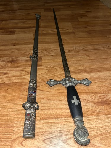 Antique Vintage Original Masonic Freemason Knights Templar Sword