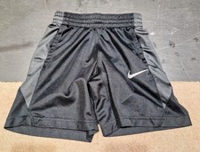 NIKE BOYS KIDS DRI-FIT BLACK MESH SHORTS SIZE XS