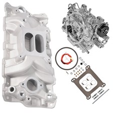 8120 Street Warrior Intake Manifold 4-barrel Carburetor For 1955-1986 Chevy Sbc