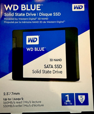 Western Digital WD Blue 1TB 2.5'' SATA Internal SSD 3D NAND 7mm