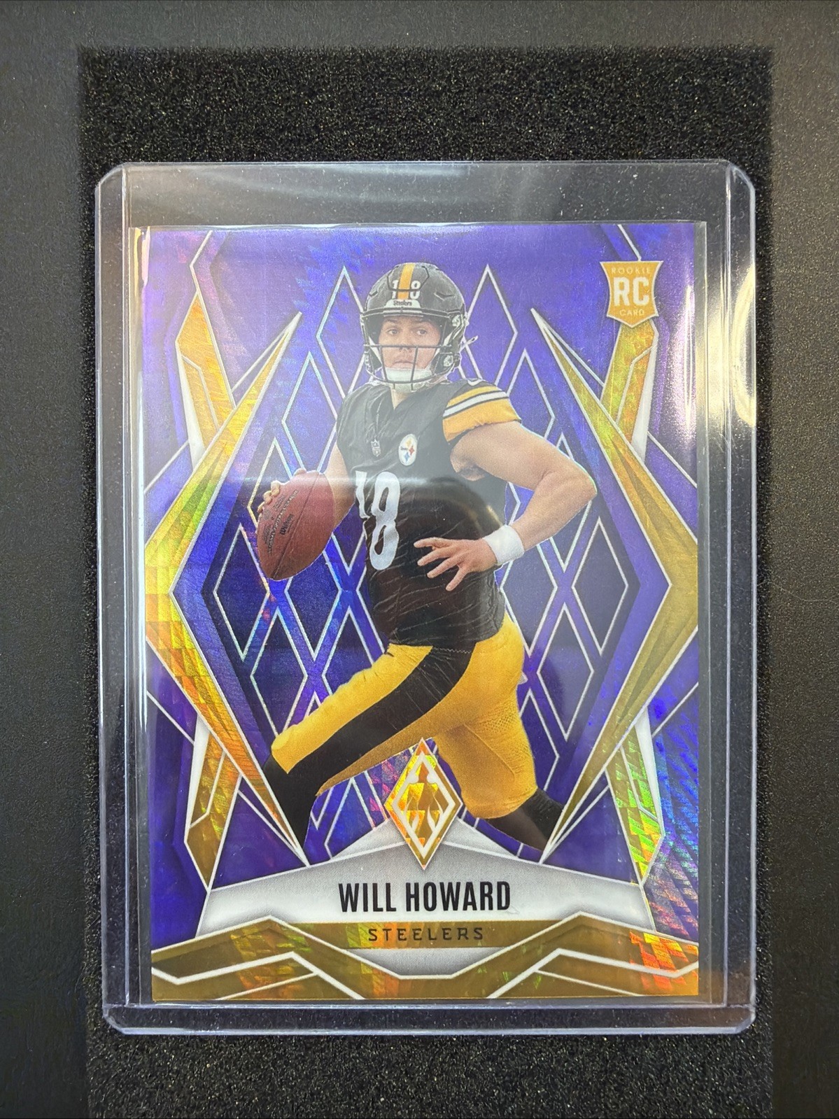 2025 Panini Phoenix - Rookies Will Howard #165 Purple Hyper /249 (RC)