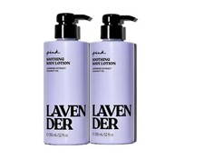 2 Pc Victoria's Secret Pink Lavender Soothing Body Lotion With Coconut Oil 12 Oz