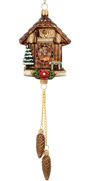Sikora BS814 Kuckucksuhr Christbaumschmuck Glas Figur Weihnachtsbaum AnhäNger-image