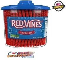 RED VINES Twists Original Red Licorice Bulk Candy Jar 5 lbs.