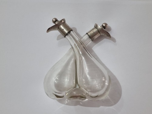 SELTENE George V Silber & Glas Öl & Essig Flasche Robert Pringle & Sons 1916