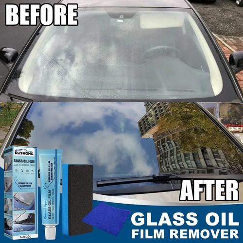 3Pc Car Glass Oil Film Cleaner, Removal Cream, Windshield Oil... - Picture 5 of 7