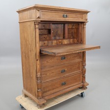 gründer sekretär kiefer innen nußbaum wurzelfurnier säulen 108x46 höhe 142cm