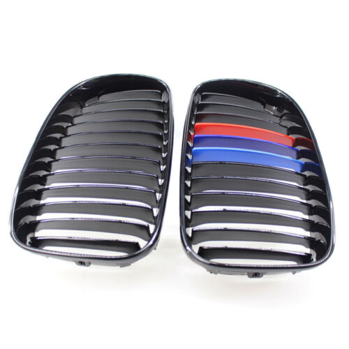 M-Farbe Nieren Kühlergrill Glanz Schwarz Für BMW 1er E81 E82 E87 E88 2008-2013 w - Bild 2 von 6