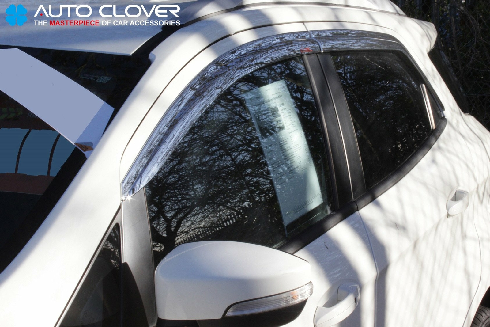 Auto Clover Chrome Wind Deflectors Set for Ford Ecosport (4 pieces)