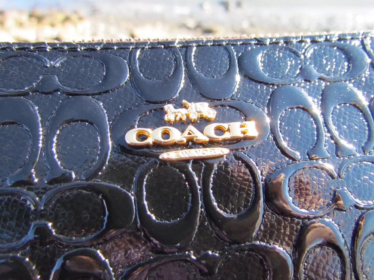 Coach, Bags, Custom Dyed Patent Leather Coach Wristlet Tortoise Shell