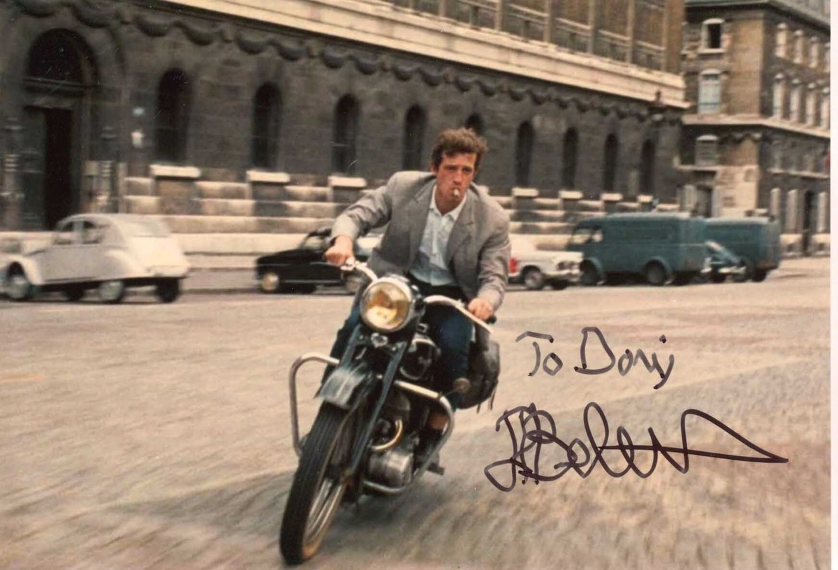 Photo Dédicacée Paul Belmondo - Autographe Course Automobile - Années 80