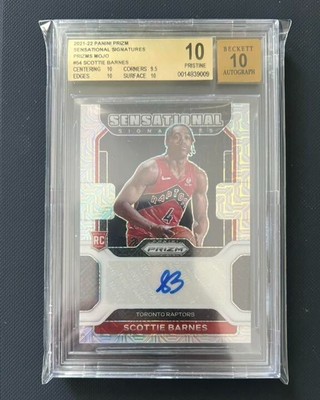 BGS10！Scottie Barnes Prizm Mojo Auto /25 BGS10 Scottie Barnes Prizm Mojo Auto /25 2021-22 RC Sensational