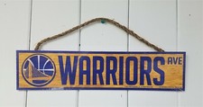 Golden State Warriors Avenue 4" x 17" Wood Sign with Rope - Made In The USA 
