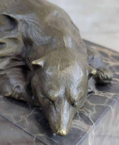 Eisbär arktischer Eskimo einheimische Inuit Kunststatue 100 % massive Bronze Kunstwerk Dekor - Bild 7 von 10