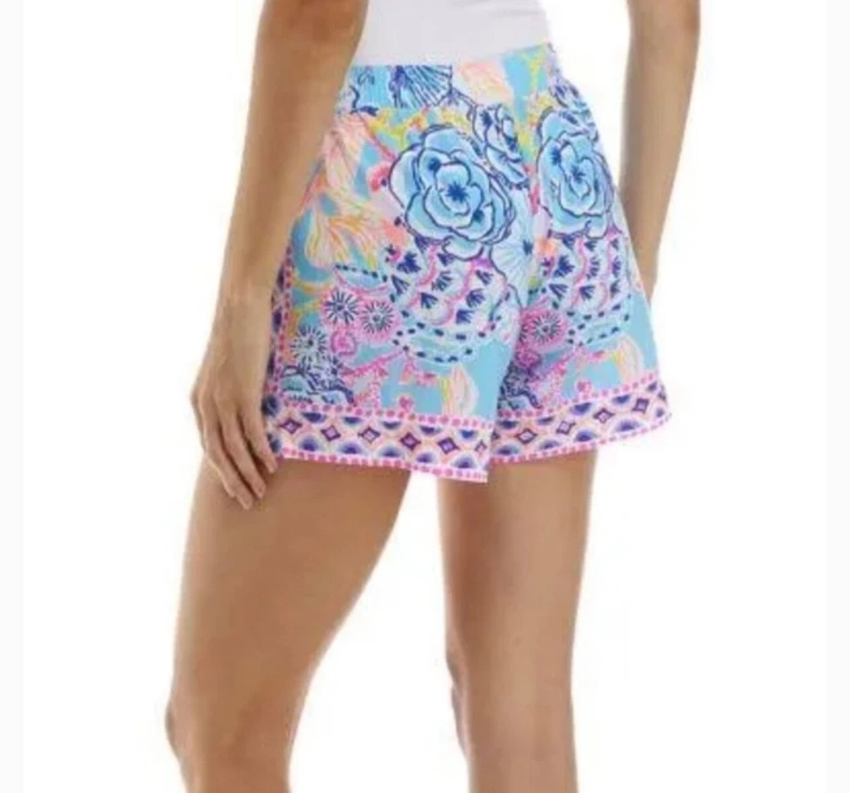 Pantalones cortos Lilly Pulitzer Katia tiro medio para mujer talla M cordón multicolor Foto 4 de 4