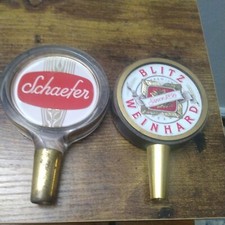 Vintage Schaefer and Blitz Weinhard beer tap lot 4.5" 