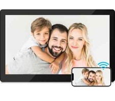 Brvatoe 15.6 Inch WiFi Digital Picture Frame, IPS Touch Screen Photo Frame