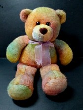 Carlton Cards Heartwarmers 15" Teddy Bear Plush Rainbow Colors Stuffed Animal