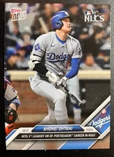 2024 MLB Topps NOW #845 Shohei Ohtani 1st Leadoff HR of Postseason LA DODGERS