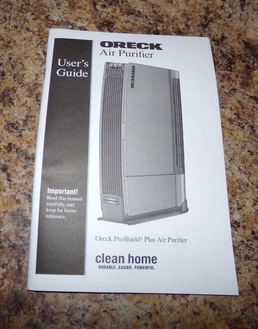 Oreck ProShield Plus Air Purifier USER S GUIDE MANUAL ONLY