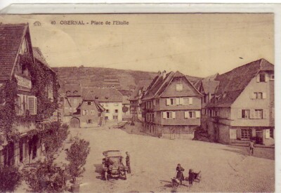 CPA67 ELSASS ca. Molsheim OBERNAI Place de l'Etoile - SELBSTBEDIENUNGSLADEN 1920
