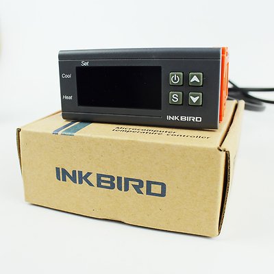 Inkbird AC 12V zweistufig Heizung Kühlthermostat 2 Relais Ausgang Itc-1000 C/F