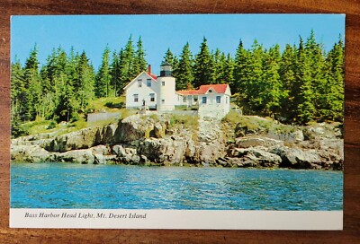 Bass Harbor Light 1971. Mt. Desert Island, Maine Postkarte