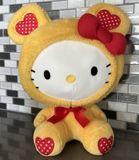 Hello Kitty Sanrio Teddy Bear Costume Polka Dot Soft Fuzzy Plush Kawaii 14 NEW