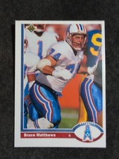 1991 Upper Deck #295 Bruce Matthews Houston Oilers Football Card