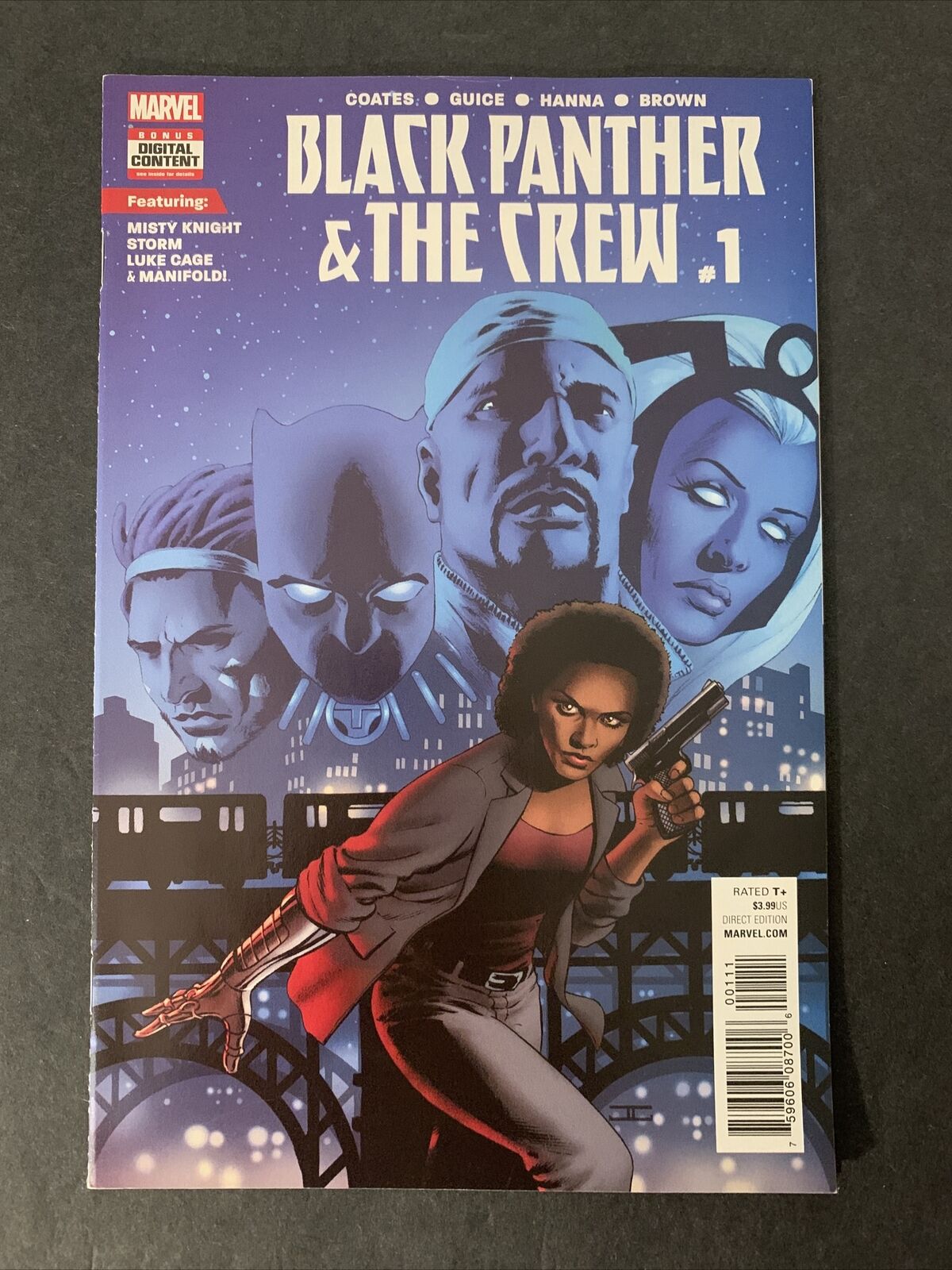 BLACK PANTHER AND THE CREW # 1 MARVEL COMICS 2017 TA-NEHISI COATES VF+