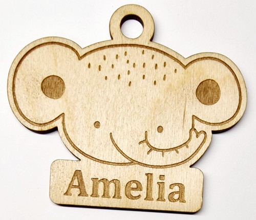 Personalisierter Schlüsselanhänger Holz Gravur Geschenk Name - Bild 12 von 24