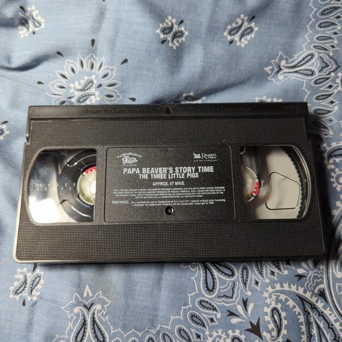 RARE OOP LOT of 2 Papa Beaver's Story Time VHS Tapes Nickelodeon 1997 TESTED! - Picture 3 of 8