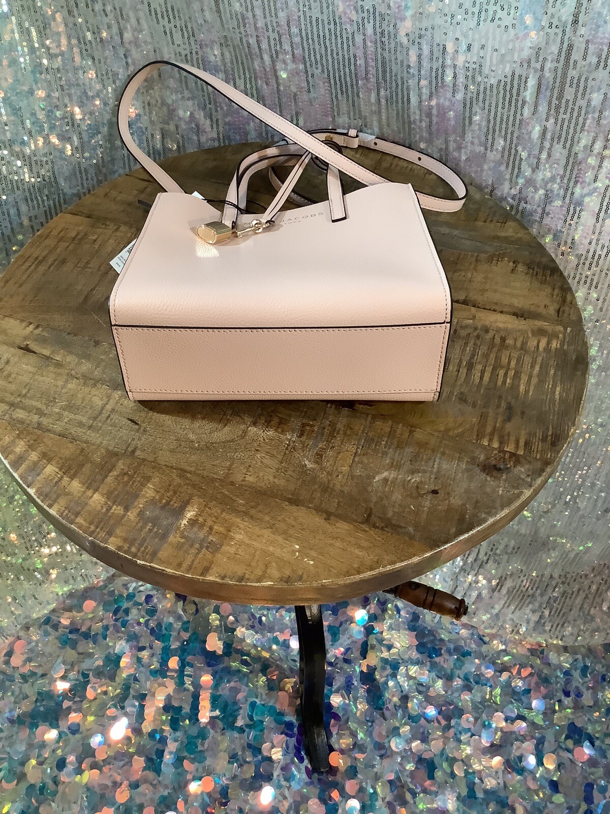MARC JACOBS Mini Grind Leather Peach Whip Crossbody AUTHENTIC NWT image 4