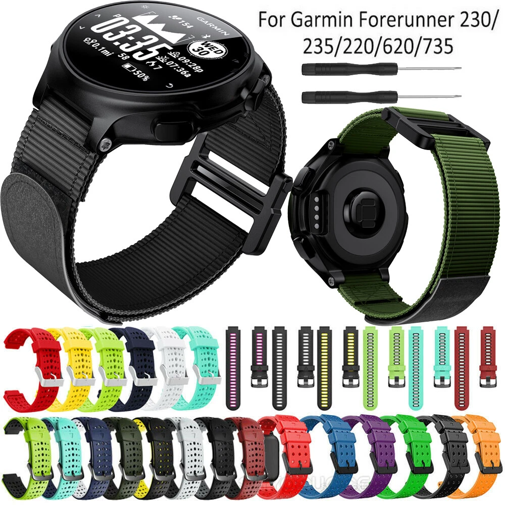 For Garmin Forerunner 735XT 235 230 620 630 S6 Nylon/Silicone