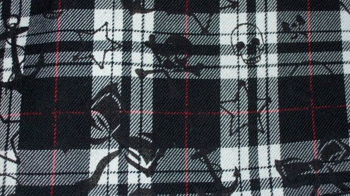 Vintage Ghosts & Angels Skull & Crossbone Damen Gr. M kariert Plissee Minirock - Bild 6 von 6
