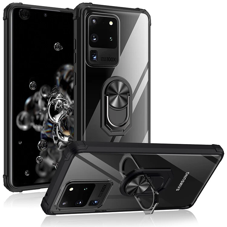 Samsung Galaxy Note 20 8 9 10 S21 S20 FE Ultra S10 Plus Kickstand CLEAR Case - Image 2 of 4