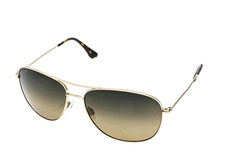 Maui Jim Cliff House 59mm Polarized Metal Sunglasses -Gold/Gradient Bronze R1466