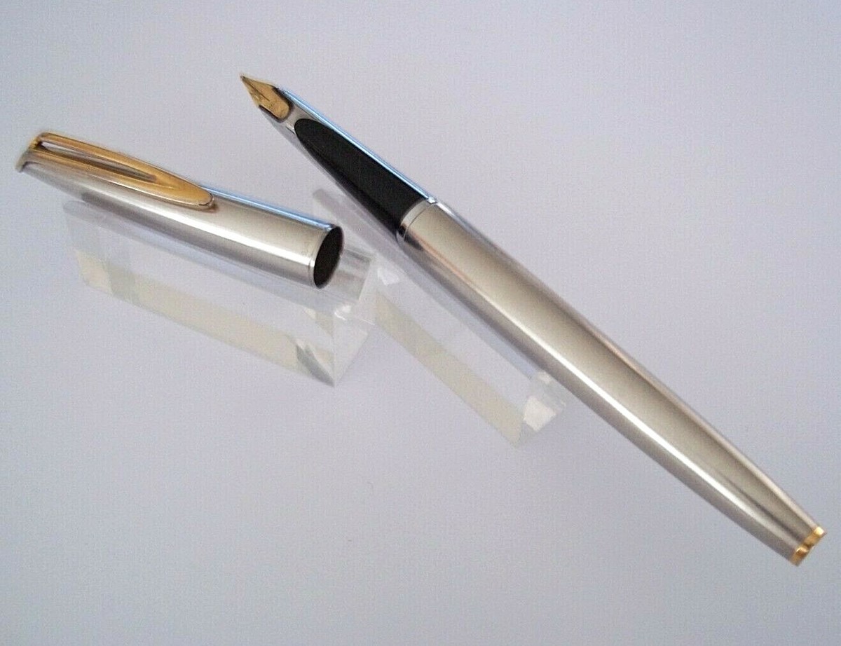 Stylo Plume Waterman CF C/F Flighter Acier Brossé - Occasion Parfait État, Recharge Fournie